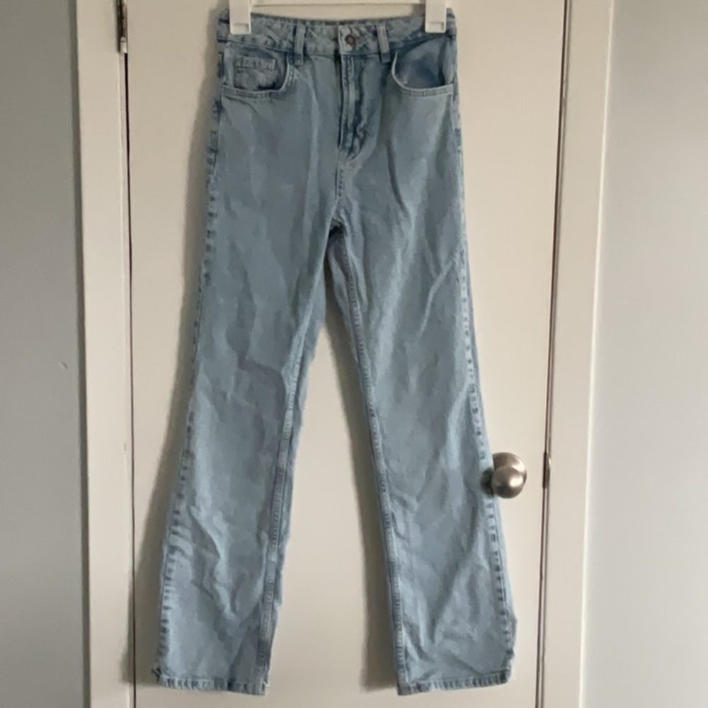 Stradivarius Blue Straight Leg Jeans